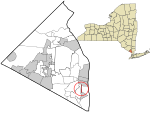 Rockland County New York incorporated and unincorporated areas Grand View-on-Hudson highlighted